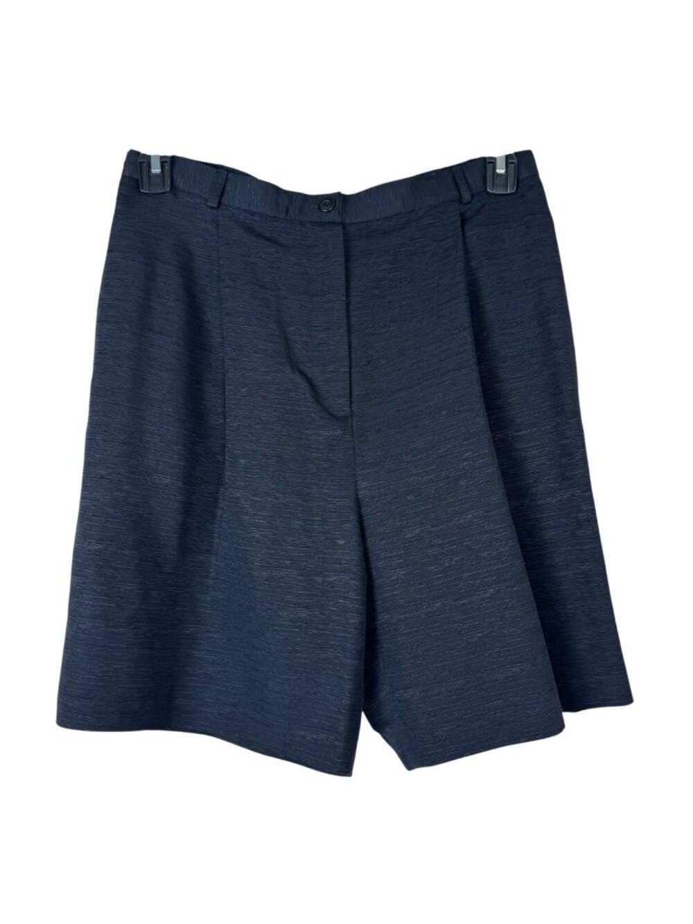 Due per Due NEW 100% Silk Black Shorts Women's Size 12 Pleated Minimalist Summer